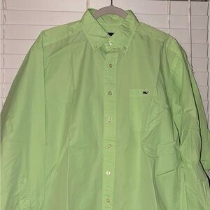 Vineyard Vines Tucker Shirt Light Green Casual Button-Down